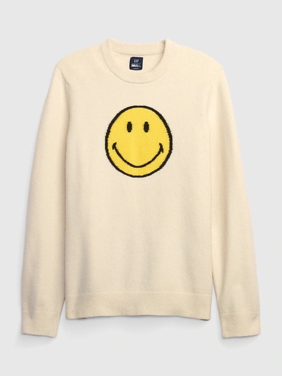 GAP Sweaters - Gap × Smiley® Recycled Crewneck Sweater small